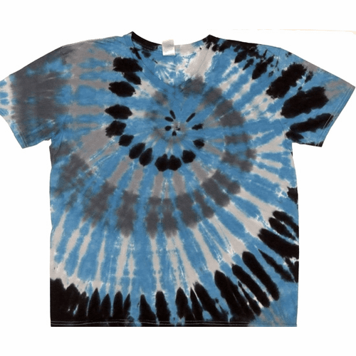 Cold Steel Spiral Tie Dye V-Neck T-Shirts