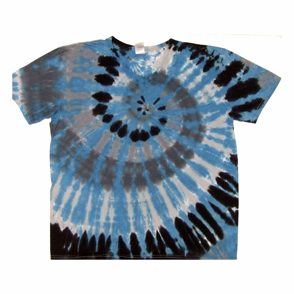 Cold Steel Spiral Tie Dye V-Neck T-Shirts
