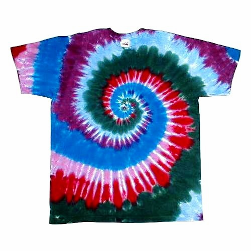 Cranberry n Blue Tie Dye T-Shirt - Youth