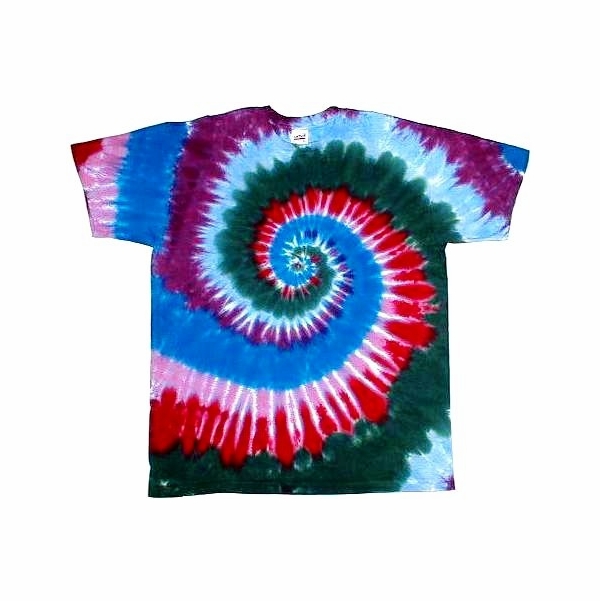 Cranberry n Blue Tie Dye T-Shirt - Youth