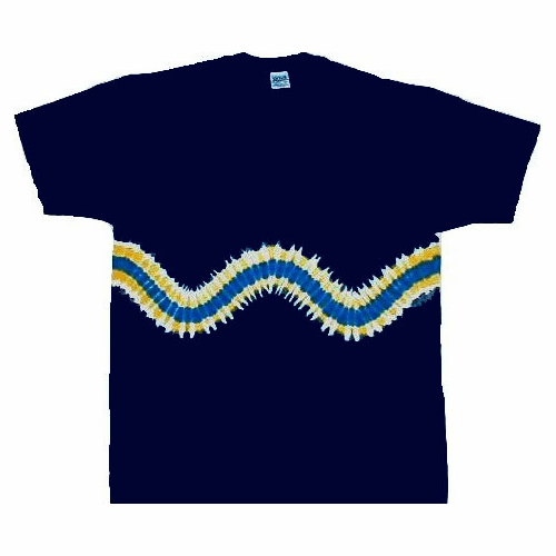 Curved Horizontal Stripe on Navy 