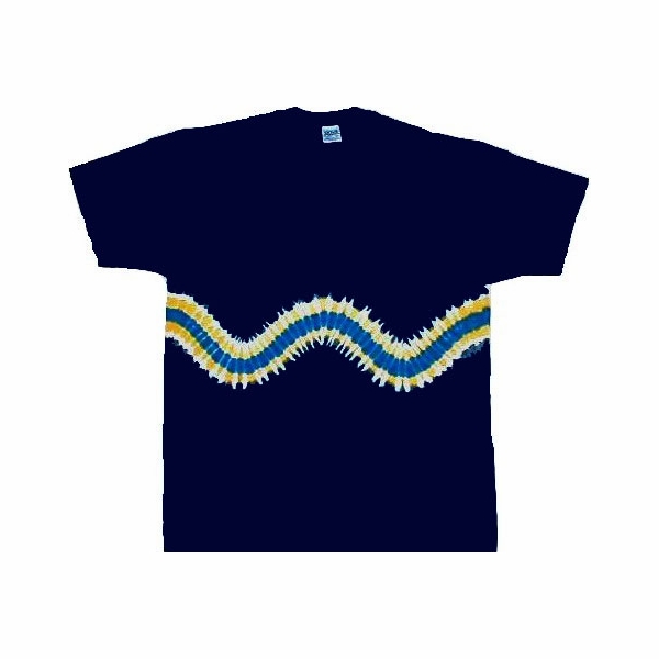 Curved Horizontal Stripe on Navy 