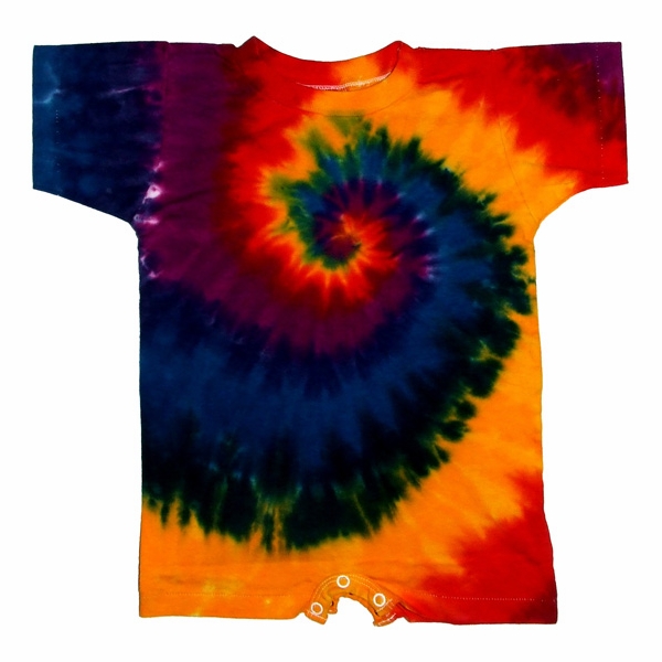 Dark Rainbow Spiral Baby Rompers