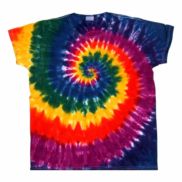 Dark Rainbow Spiral Ladies Cut T-Shirt