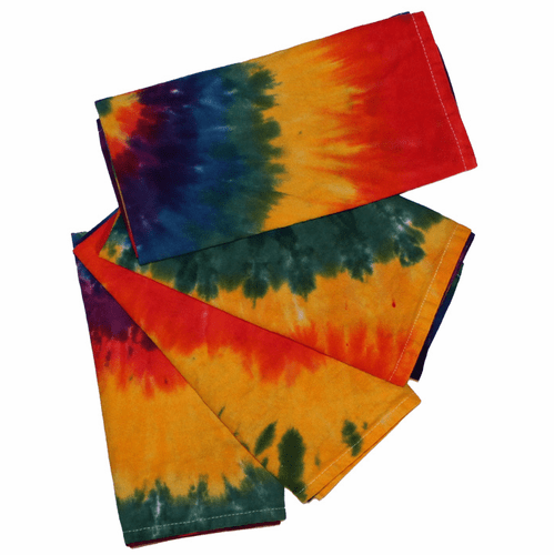 Dark Rainbow Tie Dye Napkins