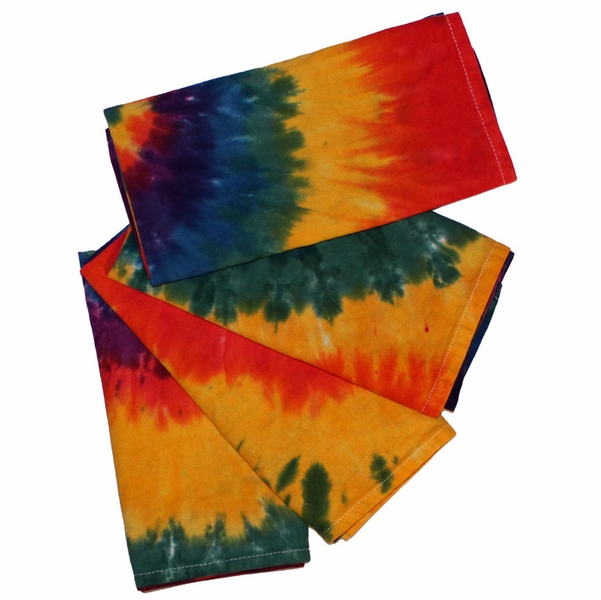 Dark Rainbow Tie Dye Napkins