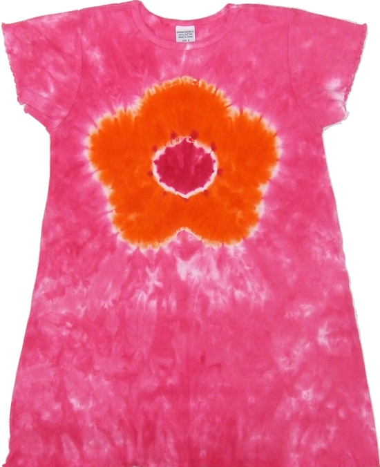 Tie Dye Flower Dress Youth