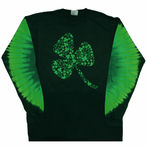 Green Gem Sleeves Shamrock Shirt