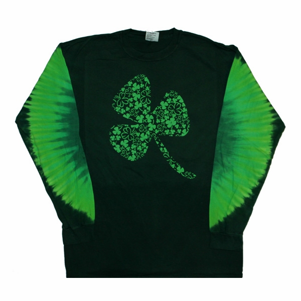 Green Gem Sleeves Shamrock Shirt