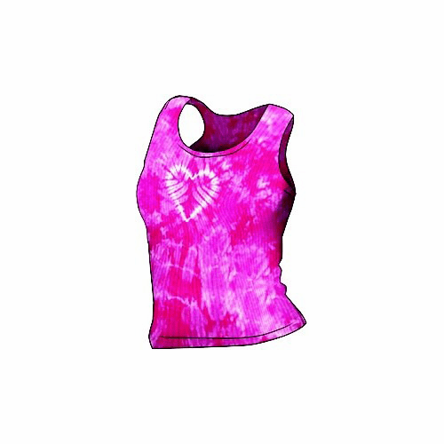 Heart on Pink Crinkle Stretch Women's Tank Top