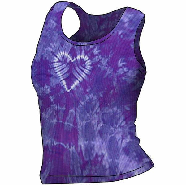 Heart on Purple Stretch Tank Top