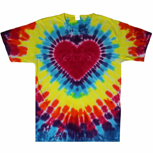 Heart Tie Dye Shirt - Rainbow