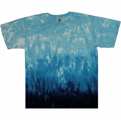 Horizontal Blues Crinkle Pocket Shirt