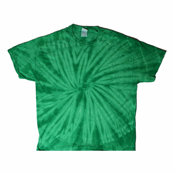 Kelly Green Spiral Budget Tie Dye T Shirt
