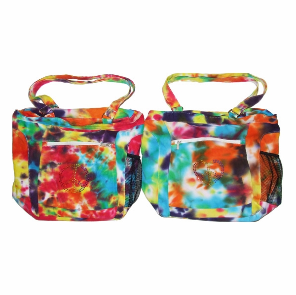 Large Rainbow Tie Dye Purse
