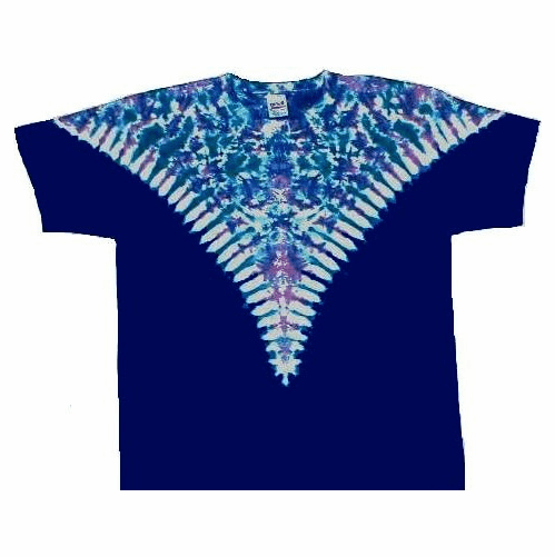 Lavender and Cranberry Yoke Tie Dye T Shirt