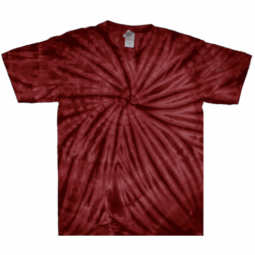 Maroon Spiral Tie Dye Shirt