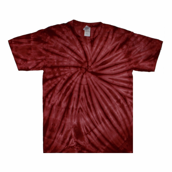 Maroon Spiral Tie Dye Shirt