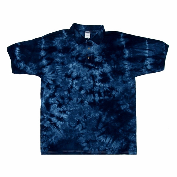 Navy Blue Crinkle Collared Shirt