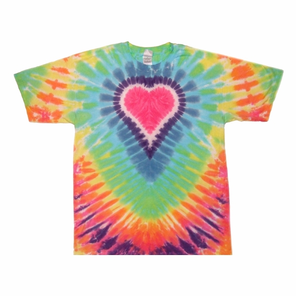 Pastel Heart Tie Dye T-Shirt Youth