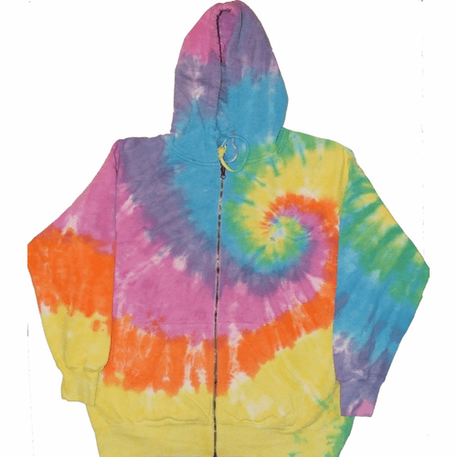 Pastel Spiral Zip Up Hoodie