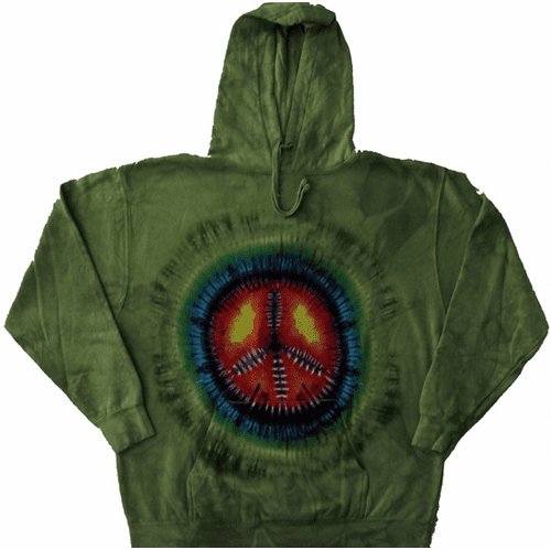 Peace Sign Tie Dye Hoodie