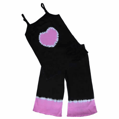 Pink & Black Capri Girls Outfit