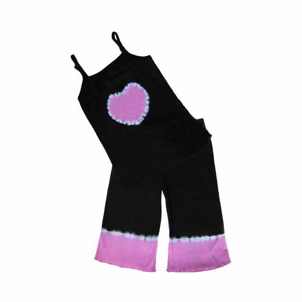 Pink & Black Capri Girls Outfit