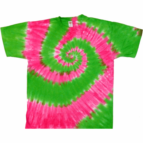 Pink Green Spiral T-Shirt - Youth