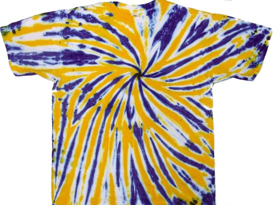 Tie Dyed Shop Cotton Purple Gold Spiral Tie Dye T Shirt Xlarge, Adult Unisex, Size: XL-shortsleeve