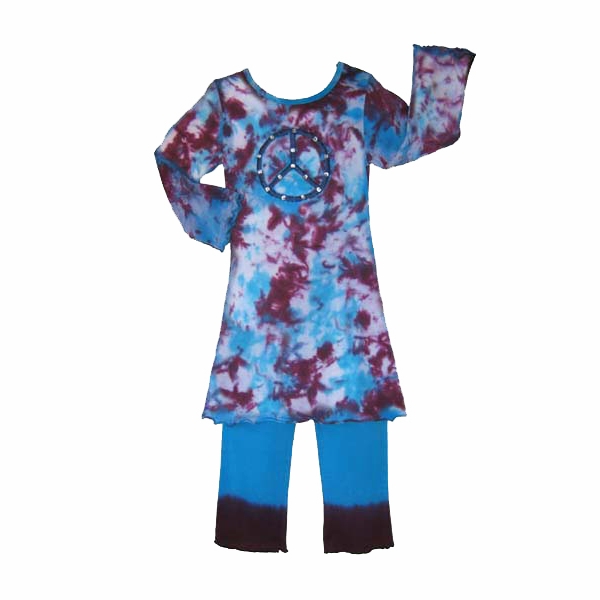 Purple & Blue Peace Sign Outfit