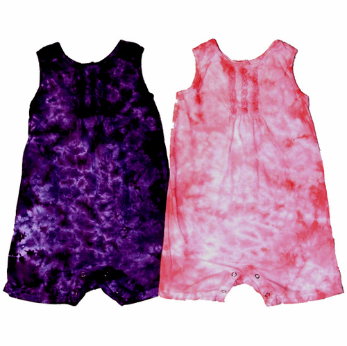 Purple or Pink Crinkle Baby Rompers