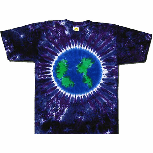 Purple Tie Dye Earth Shirt