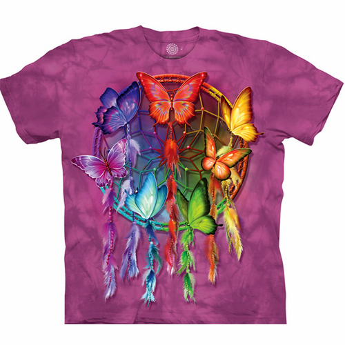 Rainbow Butterfly Dreamcatcher Tie Dye Shirt