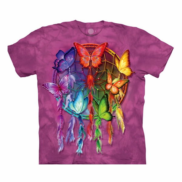 Rainbow Butterfly Dreamcatcher Tie Dye Shirt