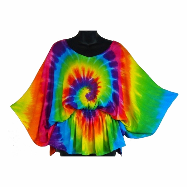 Rainbow Butterfly Poncho Top