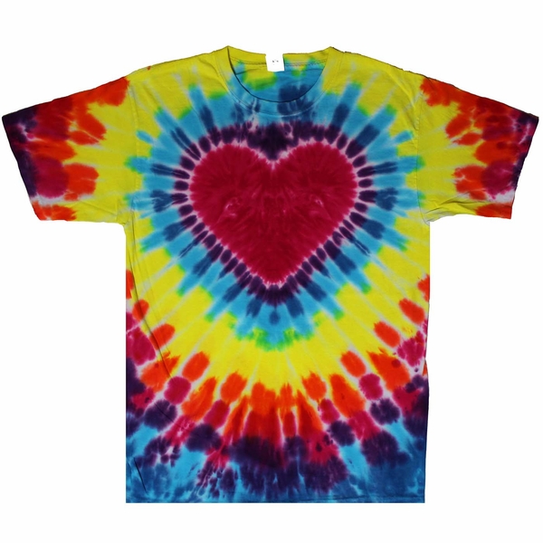 Rainbow Heart Tie Dye Shirt Design
