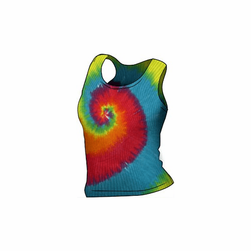 Rainbow Spiral Ladies Tank Top