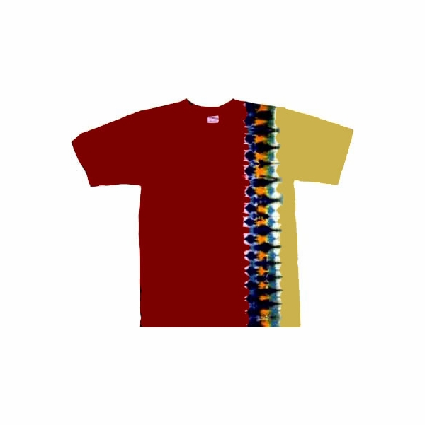 Rainbow Stripe on Brick Red