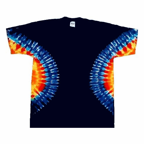 Rainbow Wings on Navy Tie Dye T-Shirt