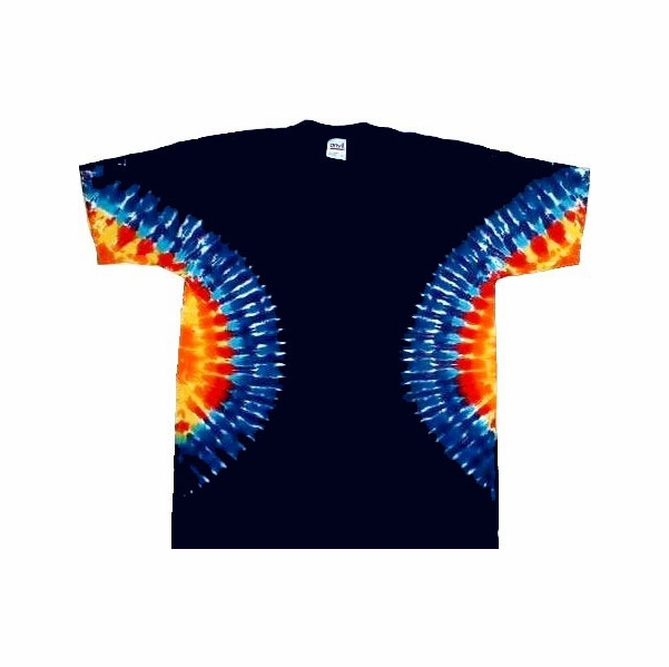 Rainbow Wings on Navy Tie Dye T-Shirt
