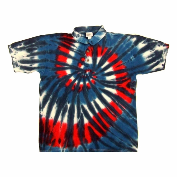 Red White Blue Collared Shirt