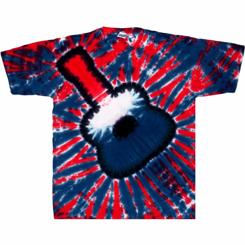 Red White Blue Guitar T Shirt