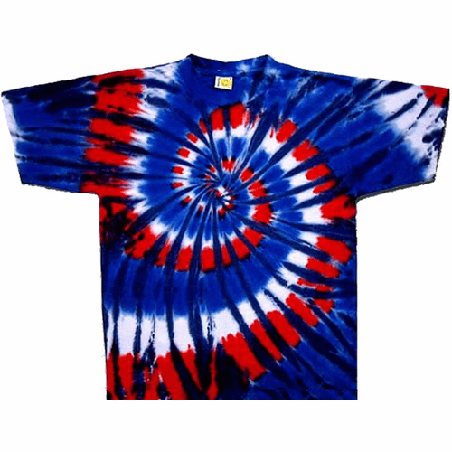 Red Wild Blue Spiral T Shirt