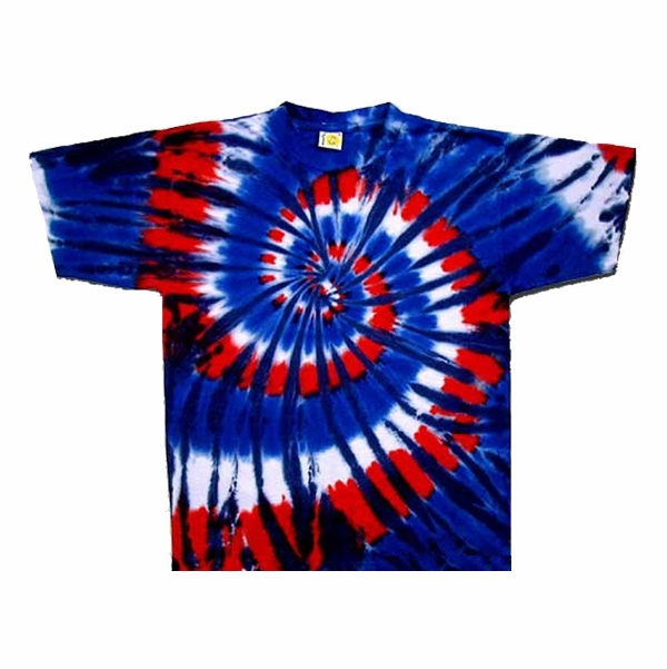 Red Wild Blue Spiral T Shirt