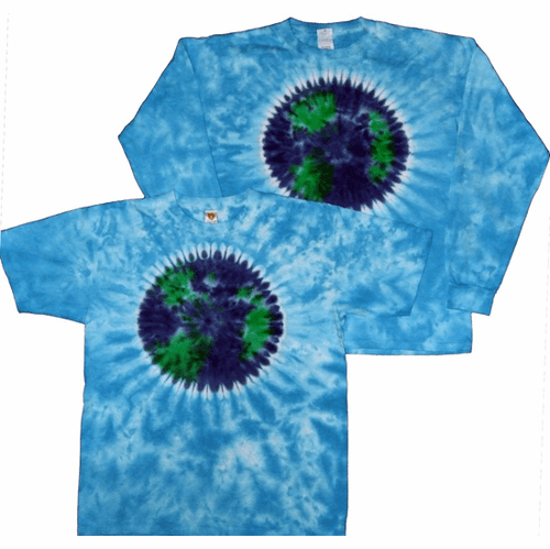 Sky Blue Earth Tie Dye T Shirt