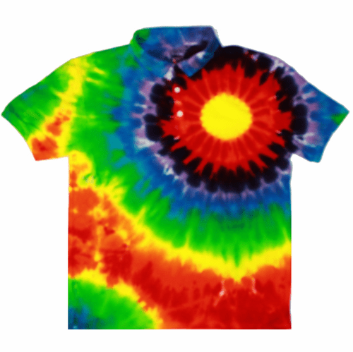 Sunburst Tie Dye Polo Shirt