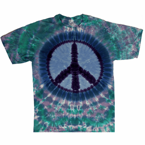 Teal Lavender Peace Sign