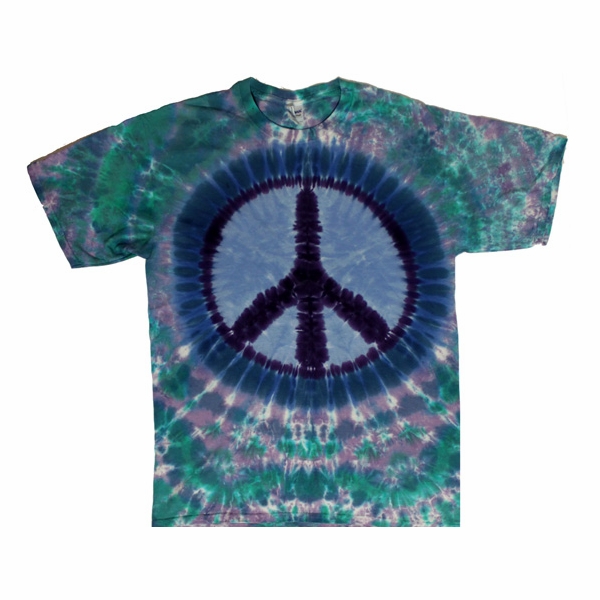 Teal Lavender Peace Sign