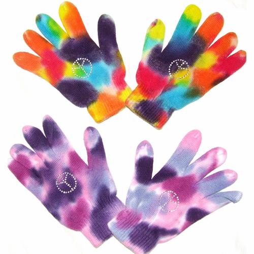 Tie Dye Kids Gloves